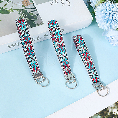 Iron with Polyester Inwrought Keychain KEYC-WH20054-011A-1