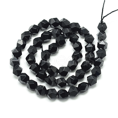 Natural Black Onyx Beads Strands G-S149-02-10mm-1