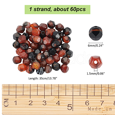 1 Strand Natural Agate Beads Strands G-WR0001-03-1
