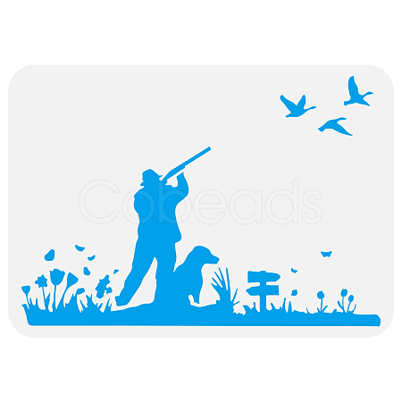Plastic Hollow Out Drawing Painting Stencils Templates DIY-WH0396-846-1