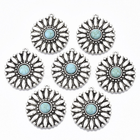 Tibetan Style Alloy Pendants X-PALLOY-R113-007-RS-1