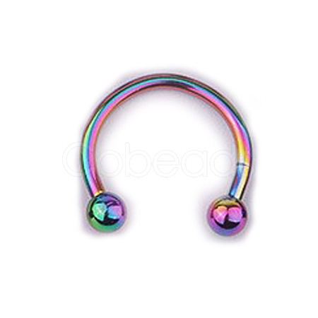 303 Stainless Steel Circular/Horseshoe Barbell Nose Rings WG86D19-11-1