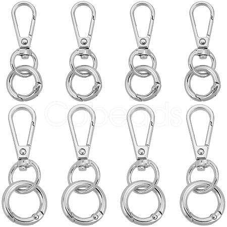 DIY Keychain Clasp Findings Kits DIY-SP0003-47P-1