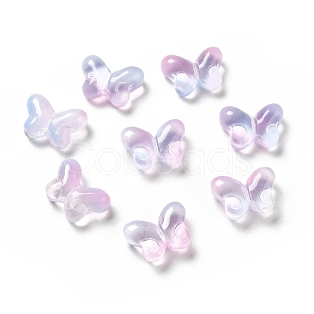 Transparent Baking Paint Glass Beads GLAA-F115-01J-1