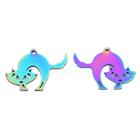 Ion Plating(IP) 201 Stainless Steel Pendants STAS-N098-083M-1