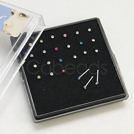 304 Stainless Steel Nose Studs AJEW-D006-3A-1