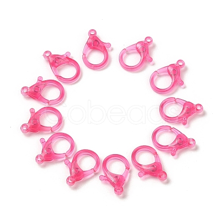 Transparent Plastic Lobster CLaw Clasps KY-H005-A12-1