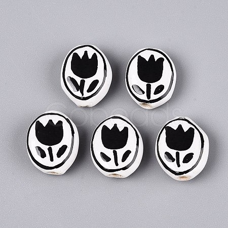Handmade Porcelain Beads PORC-N013-10A-1