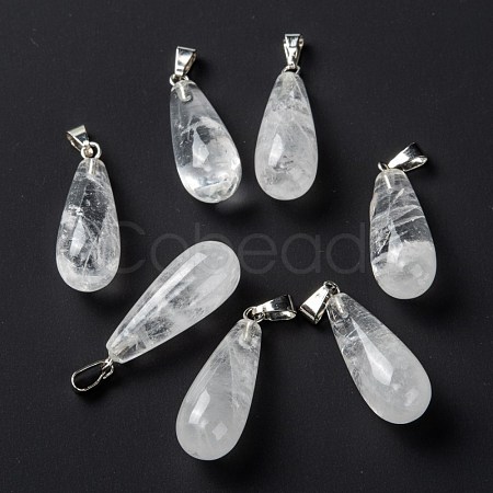 Natural Quartz Crystal Pendants G-F707-16-1