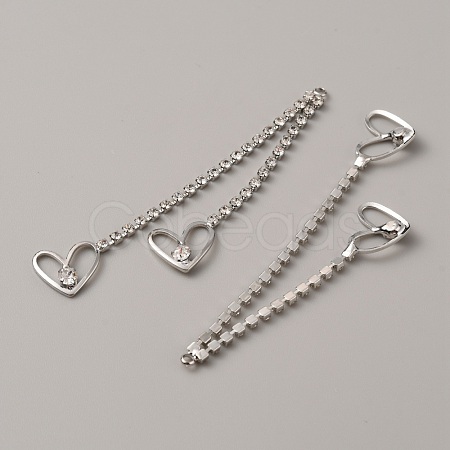 Brass Rhinestone Tassel Big Pendants KK-TAC0011-03D-1