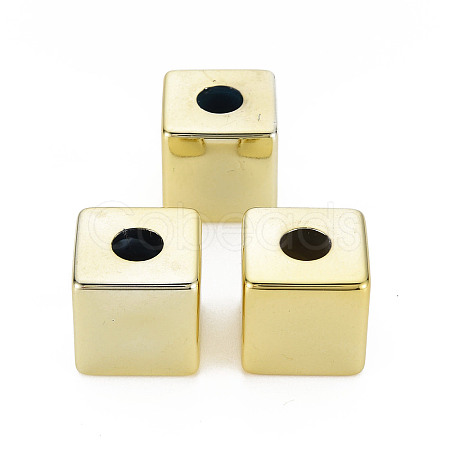 UV Plating Acrylic European Large Hole Beads X-PACR-T005-28C-1