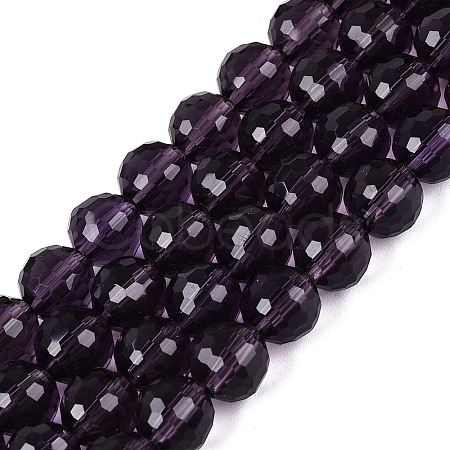 Transparent Glass Bead Strands GLAA-R095-8mm-40-1