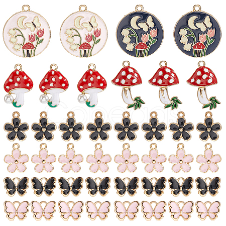 Alloy Enamel Pendants FIND-SC0016-07-1
