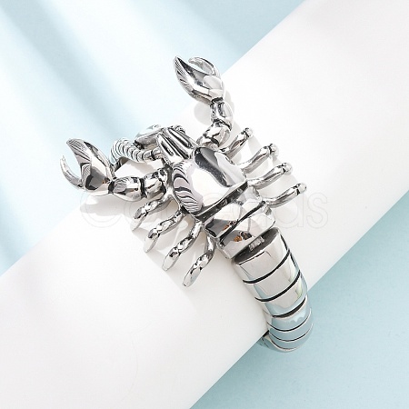 304 Stainless Steel Link Chain Bracelets for Women Men BJEW-P386-05AS-1