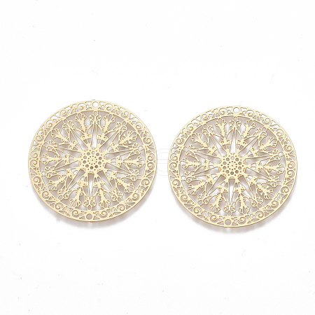 Brass Filigree Joiners Links KKC-T001-06MG-1