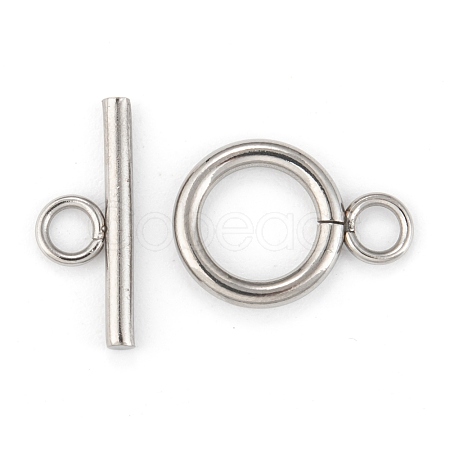 Tarnish Resistant 304 Stainless Steel Toggle Clasps STAS-F114-04P-B-1