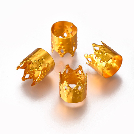 Plated Metal Hair Coil Cuffs OHAR-WH0016-25A-1