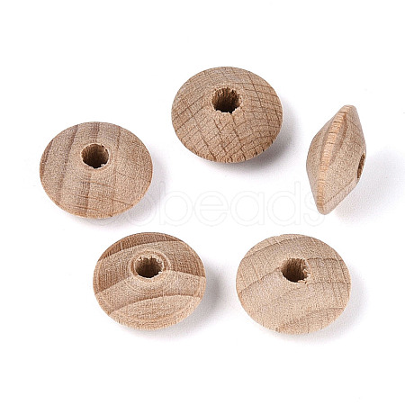 Beech Wood Beads WOOD-T033-11B-1