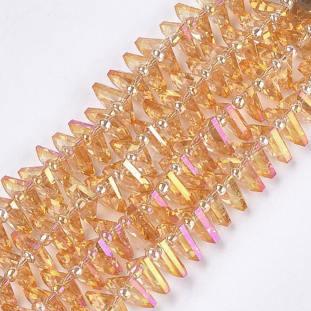 Electroplate Glass Beads Strands EGLA-S176-05A-B04-1