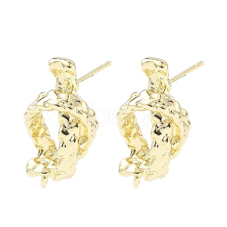 Brass Stud Earring Findings KK-Z106-03G-02-1
