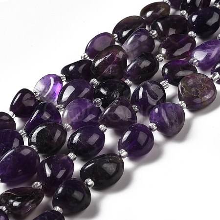 Natural Amethyst Beads Strands G-B026-02B-1