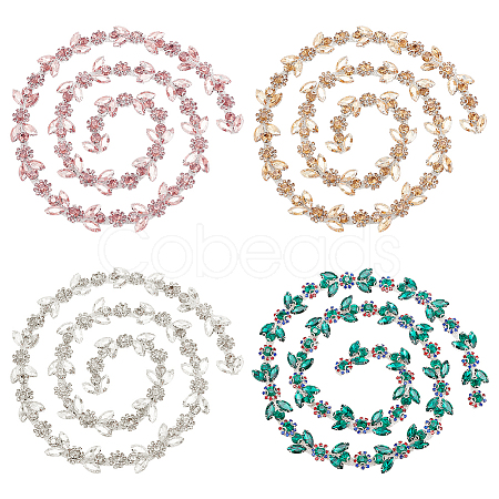 1.8M 4 Colors Iron Rhinestone Strass Chains CH-WR0001-04-1