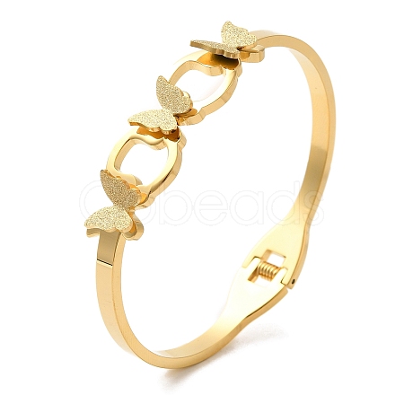 Adjustable Butterfly Torque Bangles BJEW-F474-25G-1