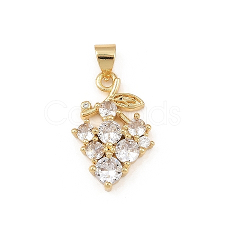 Brass Pave Cubic Zirconia Pendants X1-KK-F919-28G-03-1