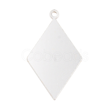 925 Sterling Silver Blank Pendants STER-F057-02S-02-1