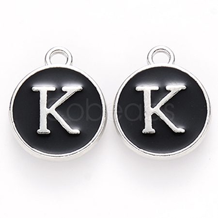 Platinum Plated Alloy Charms LS-ENAM-S118-02K-P-1