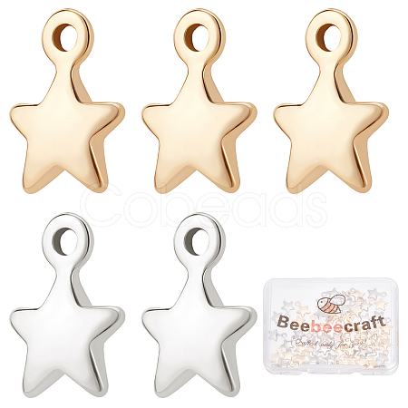 60Pcs 2 Colors Brass Charms KK-BBC0002-52-1