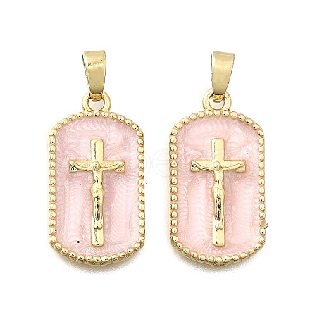 Brass Enamel Pendants KK-P336-14G-01-1