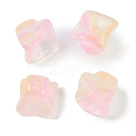 Transparent Spray Paint Glass Beads GLAA-H035-03D-1