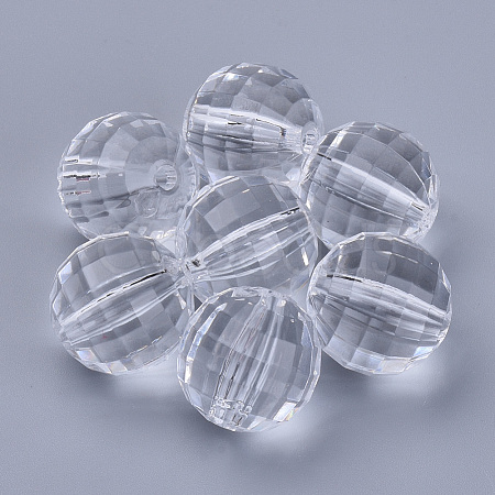 Transparent Acrylic Beads X-TACR-Q254-8mm-V01-1