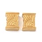 304 Stainless Steel Beads, Rectangle, Real 18K Gold Plated, 7.5x6x3.3mm, Hole: 2.1mm