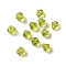 Glass K9 Glass, Imitation Austrian Crystal Beads, Faceted, Diamond, Olive Drab, 4x4mm, Hole: 0.7mm