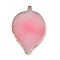 Resin Imitation Agate Color Palette, for Makeup Cosmetic Nail Art Tool, Golden Edge Leaf Shape, Pink, 11.5~11.7x7.7~7.8x0.8~1cm