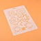 Plastic Reusable Drawing Painting Stencils Templates, for DIY Scrapbook Wall Fabric Floor Furniture, Rectangle, White, 262x174x0.4mm