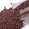 TOHO Round Seed Beads, Japanese Seed Beads, (2640F) Semi Glazed Rainbow Burnt Orange, 15/0, 1.5mm, Hole: 0.7mm, about 15000pcs/50g