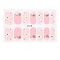 Full Cover Nail Stickers, 3D Nail Decals, Self-Adhesive, with Glass & Rhinestone & Plastic, for Nail Tips Decorations, Pink, 24x8.5~15mm, 24pcs/sheets