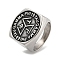 304 Stainless Steel Ring, Symbol, Inner Diameter: 19mm