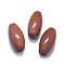 Synthetic Goldstone Two Half Drilled Holes Beads, Oval, 49.5~50x25mm, Hole: 2mm