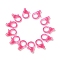 Transparent Plastic Lobster CLaw Clasps, Fuchsia, 26x19x6mm, Hole: 2mm