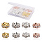 Yilisi 200Pcs 8 Style Brass Rhinestone Spacer Beads, Wavy Edge, Mixed Color, 25pcs/color