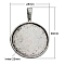 Alloy Pendant Cabochon Settings, Plain Edge Bezel Cups, Cadmium Free & Lead Free, Flat Round, Antique Silver, 39x28x3mm, Hole: 10x6mm, Tray: 25mm