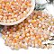 Baking Painted Glass Seed Beads, Bicone, Orange, 4.5x4mm, Hole: 1mm, about 6428pcs/pound