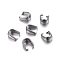 Tarnish Resistant 304 Stainless Steel Snap on Bails, Stainless Steel Color, 7x6x4mm, Pin: 1mm