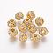 Brass Beads, with Grade A Rhinestone, Rondelle, Golden, Crystal, 12x10mm, Hole: 4mm