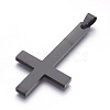 304 Stainless Steel Saint Peter's Cross Big Pendants STAS-L218-04B-2