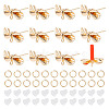 DIY Bowknot Brass Stud Earring Making Findings Kits DIY-GO0001-33-1